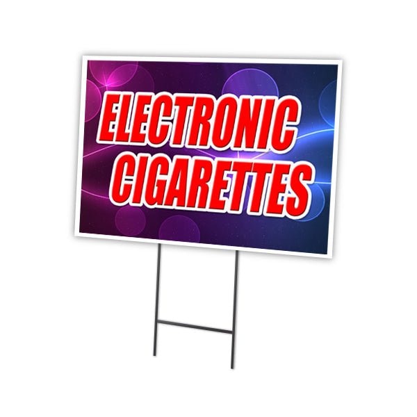 Electronic Cigarettes Yard & Stake outdoor plastic coroplast window, C-2436 Electronic Cigarettes